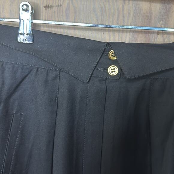 Vintage NWT Umberto Ginocchietti Midi Black Skirt - Picture 3 of 8